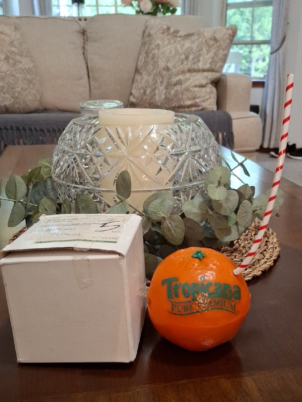 Vintage Tropicana Orange Shape AM/FM Radio WORKS New Unused